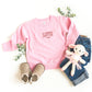 Embroidered Varsity Love Vibes | Youth Ultra-Soft Graphic Sweatshirt