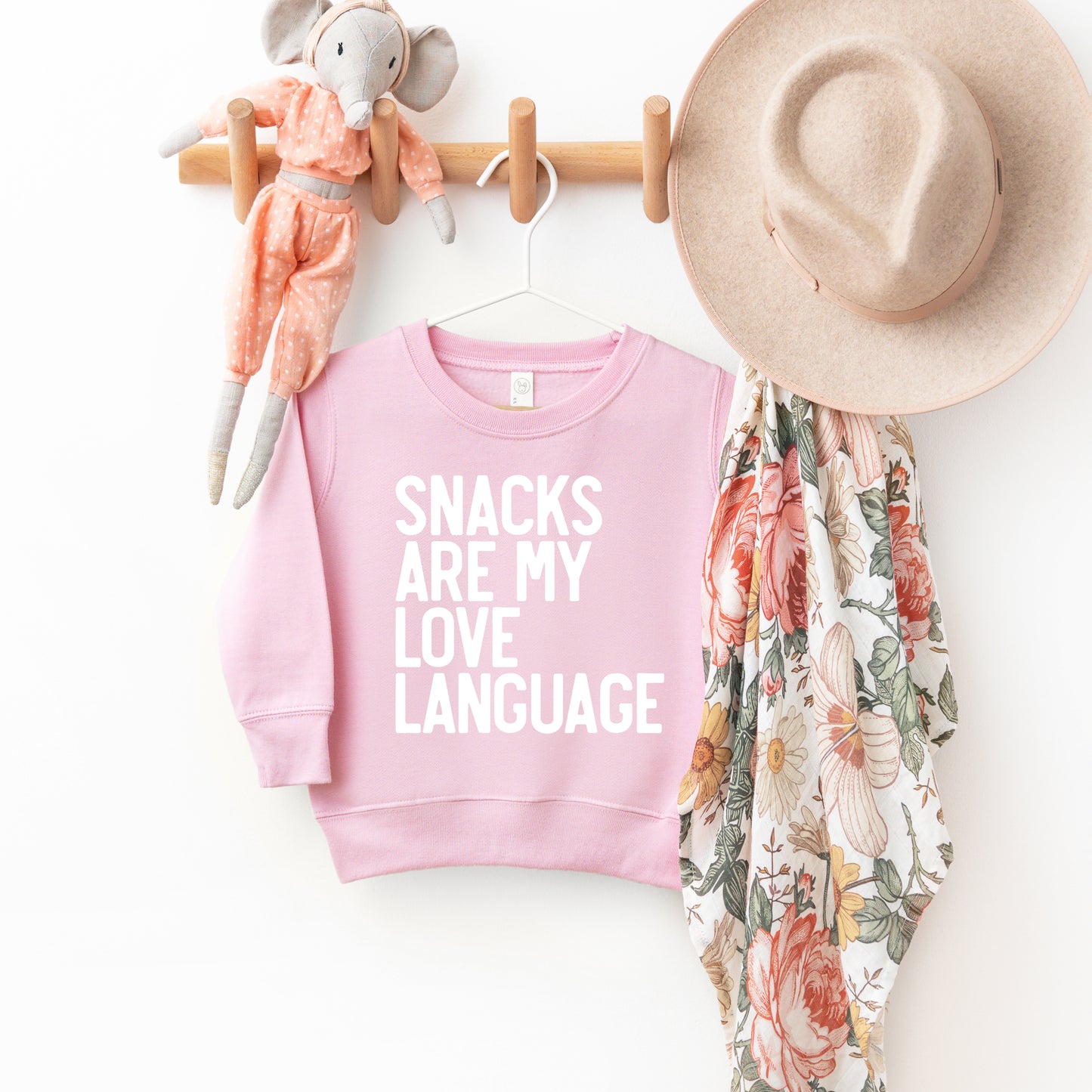 Snacks Are My Love Language | Toddler Graphic Sweatshirt