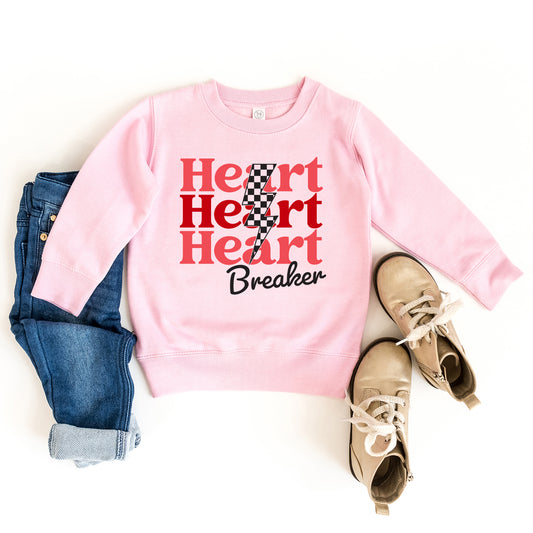 Heart Breaker Checkered Bolt | Toddler Graphic Sweatshirt