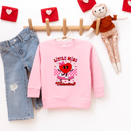 Little Miss Valentine Skateboard | Youth Ultra-Soft Graphic Sweatshirt