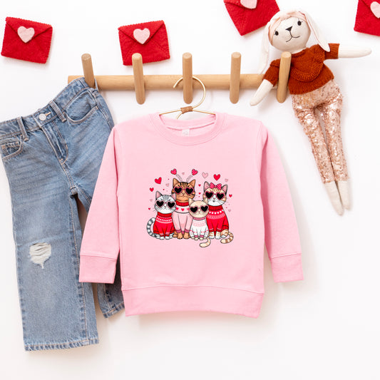 Valentine Kittens | Toddler Graphic Sweatshirt