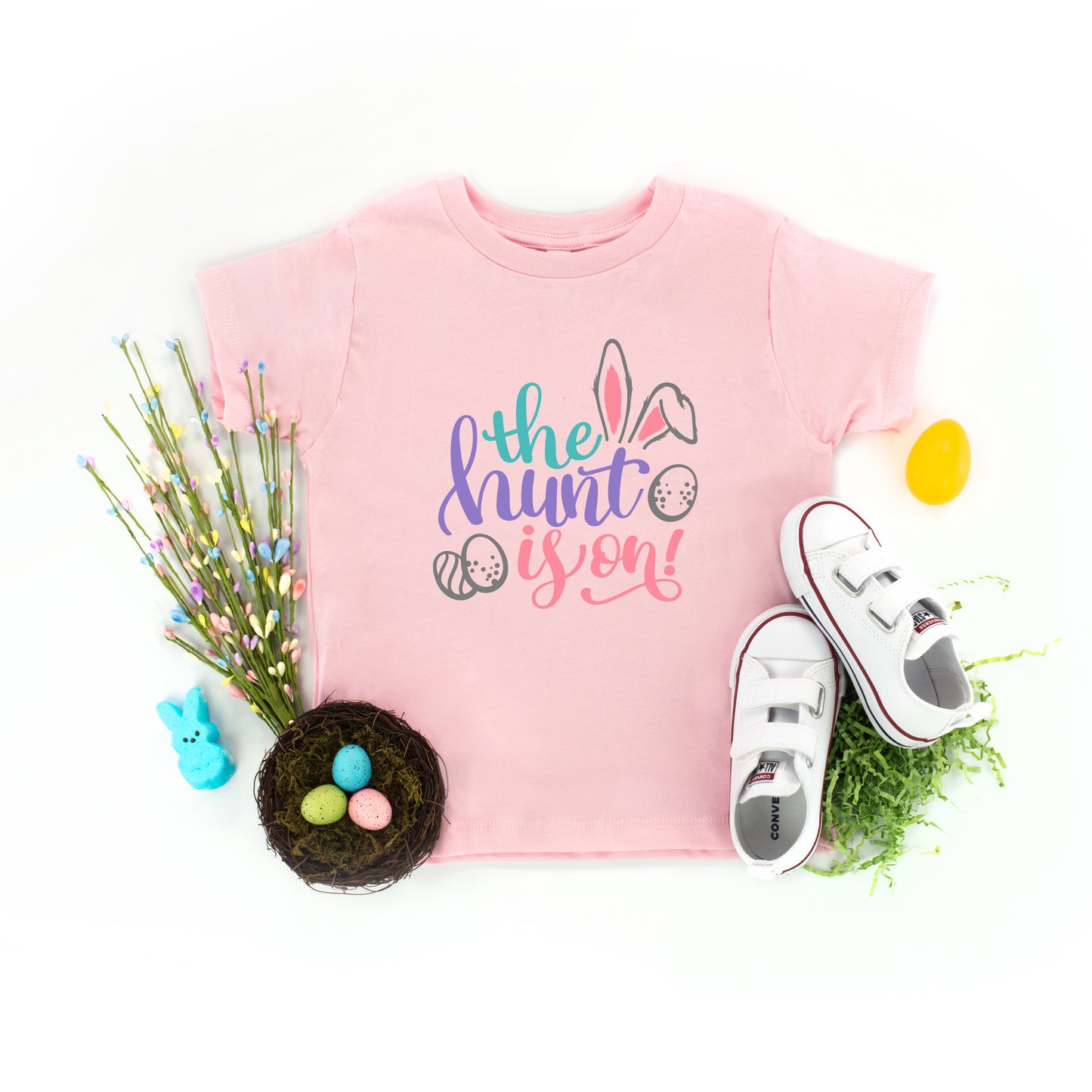 The Hunt Is On Easter | Toddler Graphic Short Sleeve Tee