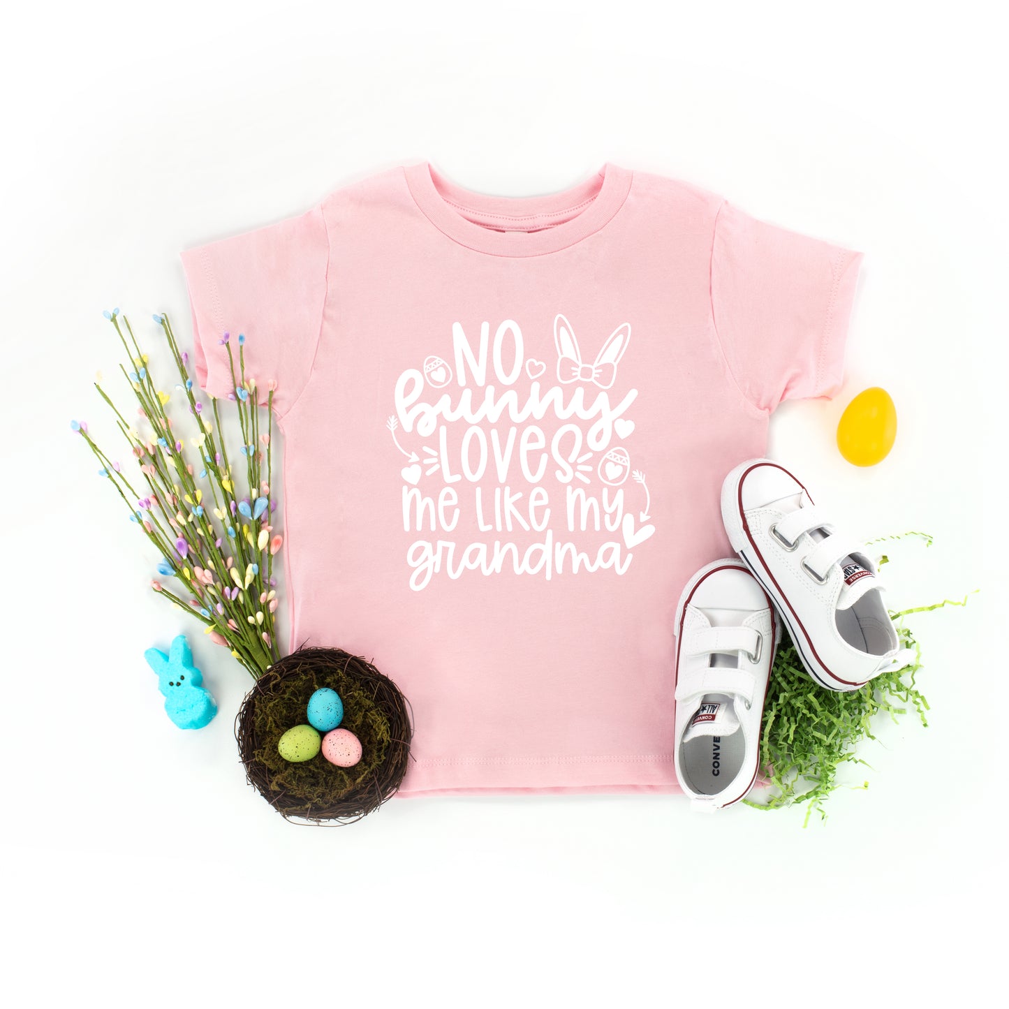 No Bunny Loves Me Like Grandma | Toddler Graphic Short Sleeve Tee