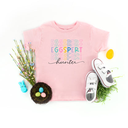 Eggspert Hunter Stacked | Toddler Graphic Short Sleeve Tee