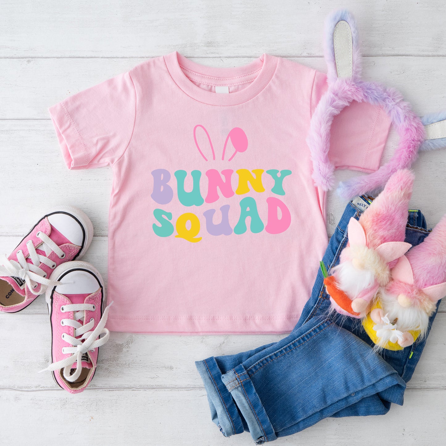 Bunny Squad Colorful | Youth Graphic Short Sleeve Tee