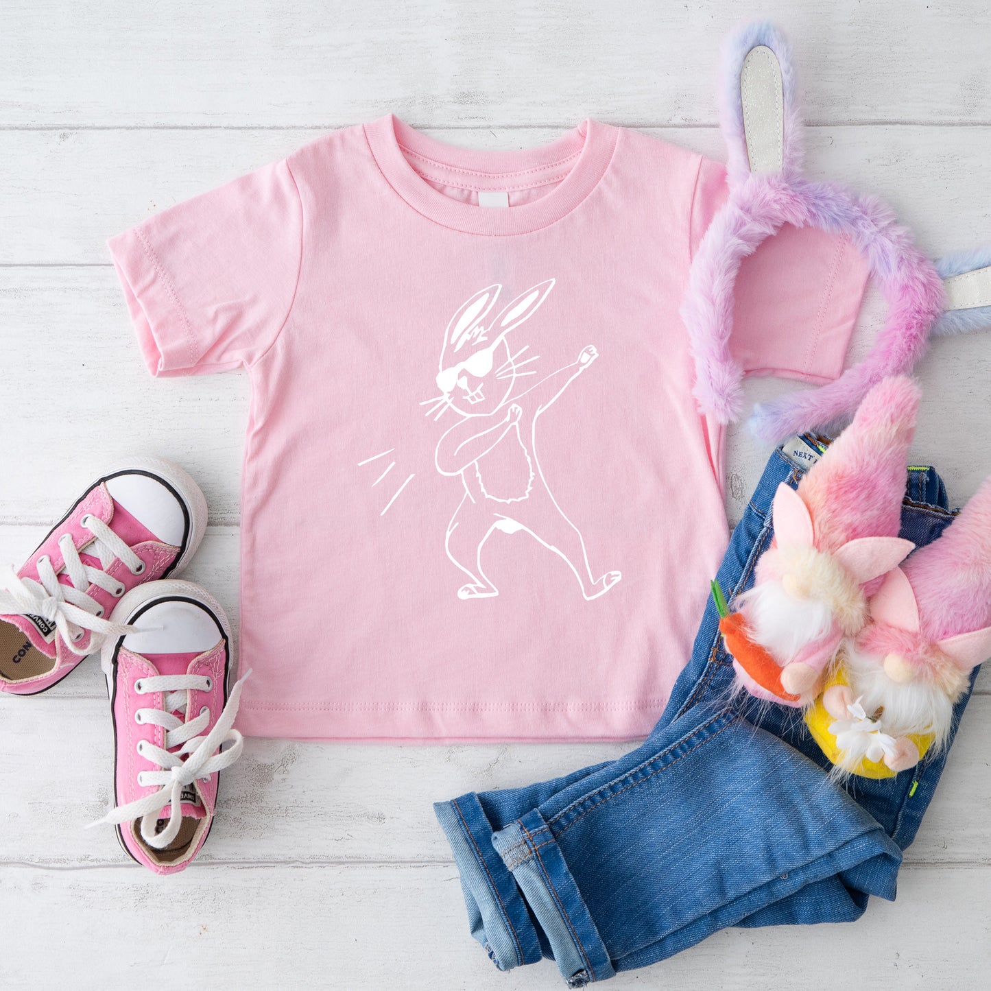 Dabbing Bunny | Toddler Graphic Short Sleeve Tee