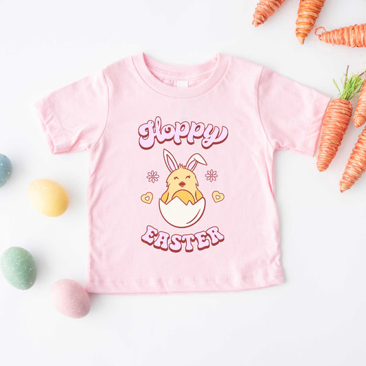 Hoppy Easter Chick Colorful | Toddler Graphic Short Sleeve Tee