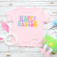 Happy Easter Wavy Colorful | Toddler Graphic Short Sleeve Tee