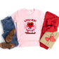 Little Miss Valentine Skateboard | Youth Graphic Short Sleeve Tee