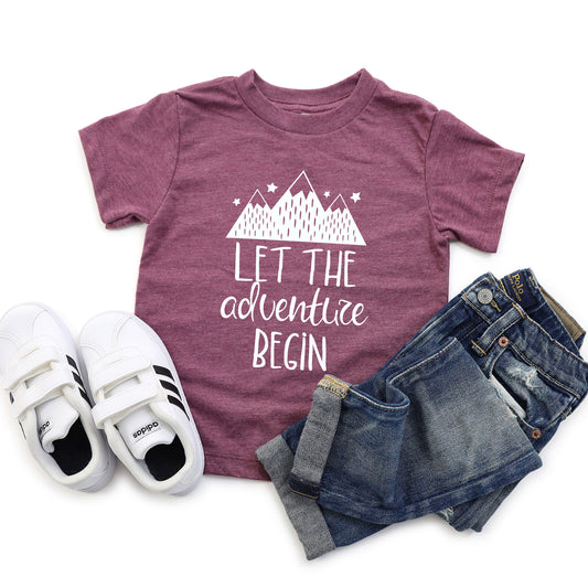 Let The Adventure Begin Mountains | Youth Graphic Short Sleeve Tee