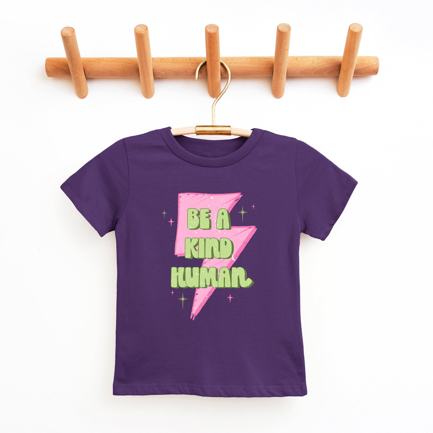 Be A Kind Human Lightning Bolt | Toddler Graphic Short Sleeve Tee