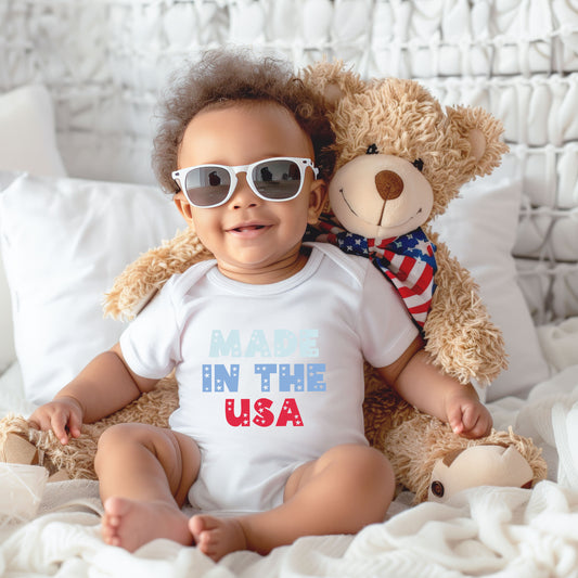 Made In The USA Pastel | Baby Graphic Short Sleeve Onesie