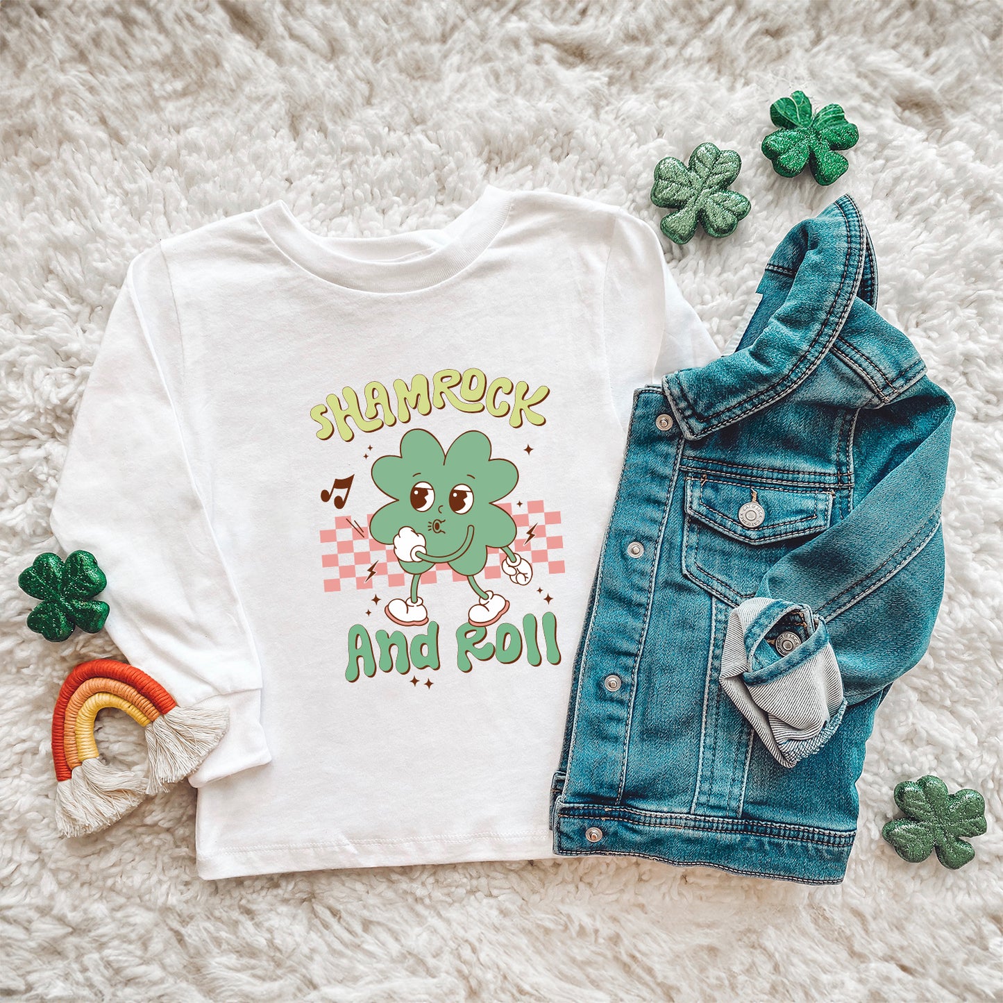 Shamrock and Roll | Toddler Graphic Long Sleeve Tee