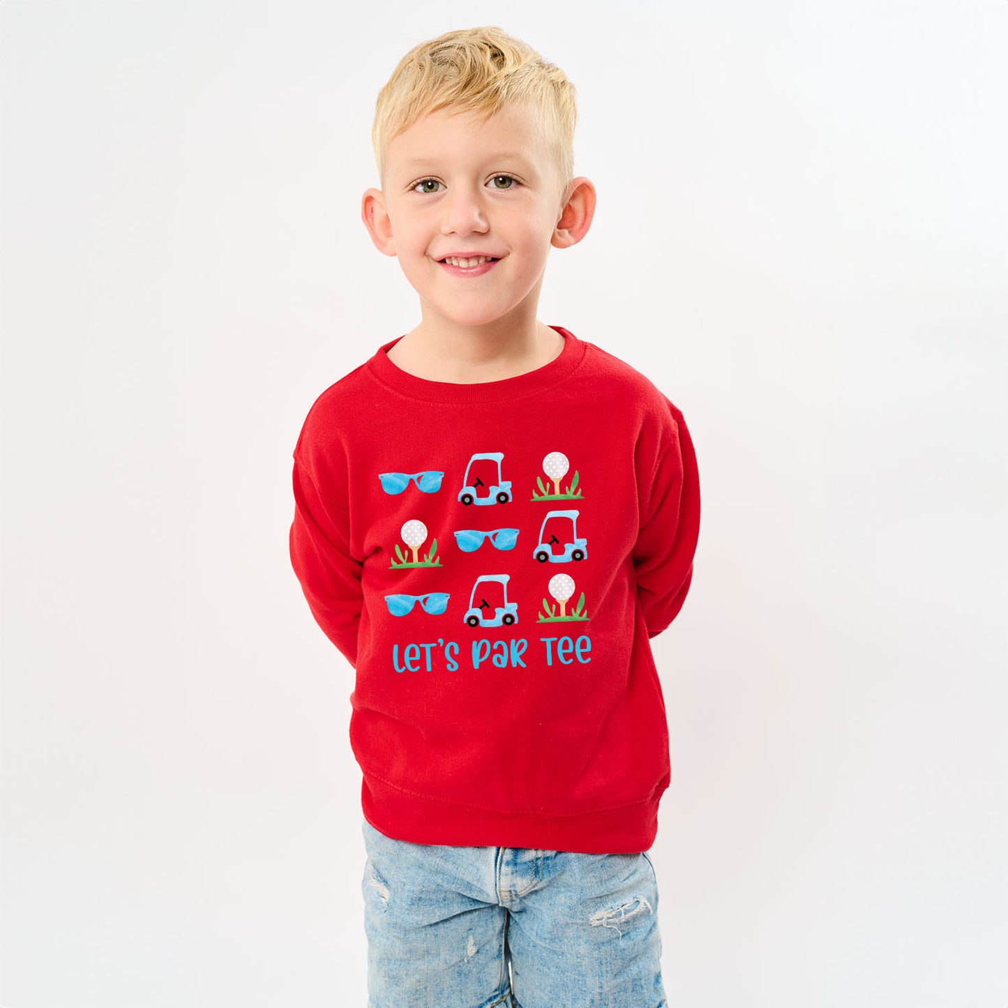 Let's Par Tee Sunglasses | Toddler Graphic Sweatshirt