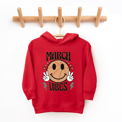 March Vibes Basketball | Toddler Graphic Hoodie