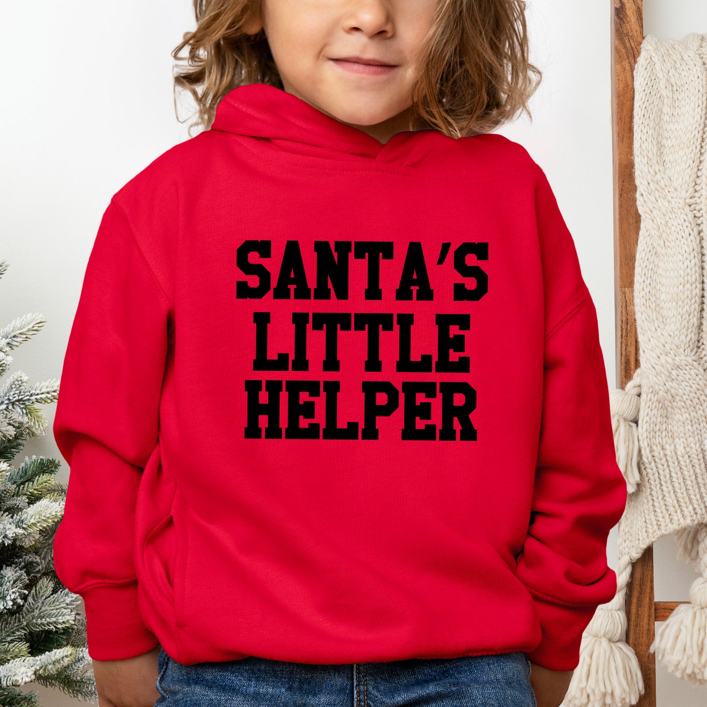 Santa's Little Helper Words | Toddler Graphic Hoodie