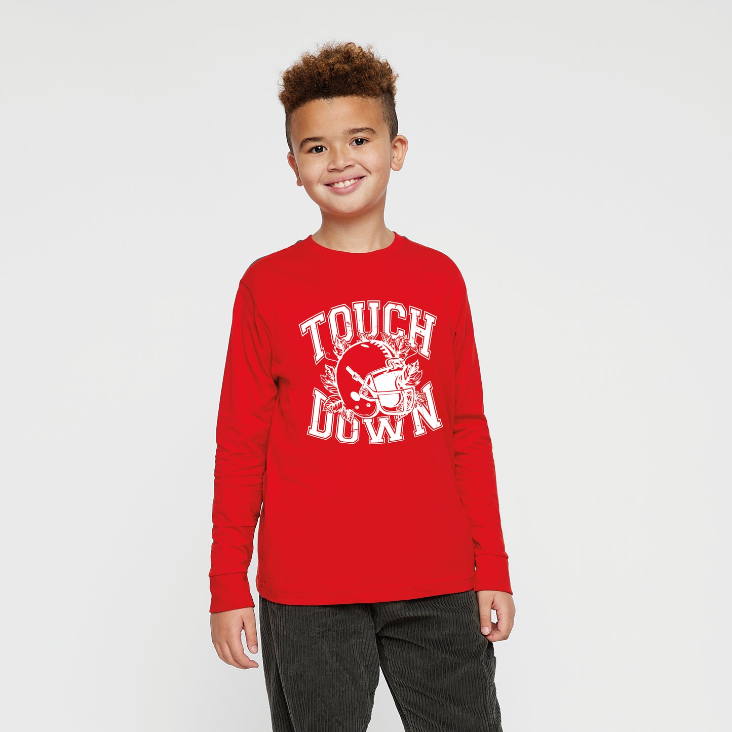 Touchdown Helmet | Youth Graphic Long Sleeve Tee