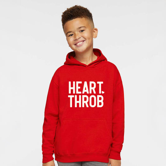 Heart Throb Small Heart Puff Print | Youth Graphic Hoodie