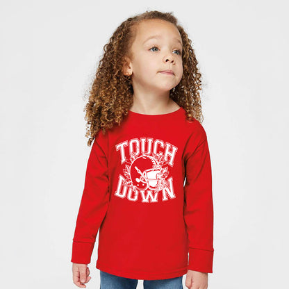 Touchdown Helmet | Toddler Graphic Long Sleeve Tee