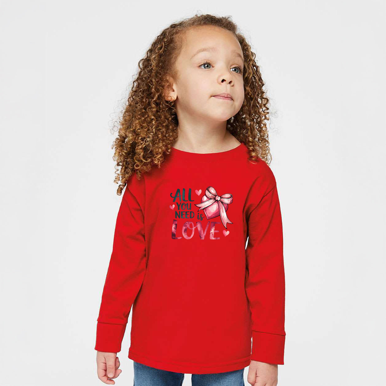 All You Need Is Love Coquette | Toddler Graphic Long Sleeve Tee