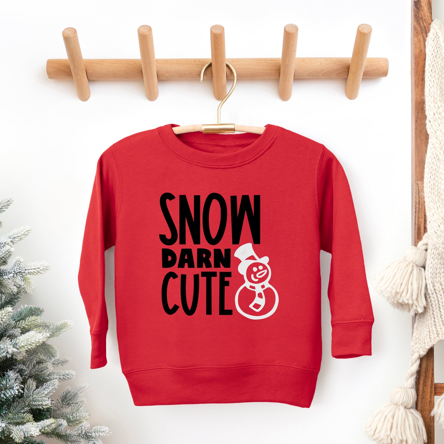 Snow Darn Cute Glitter | Toddler Graphic Sweatshirt