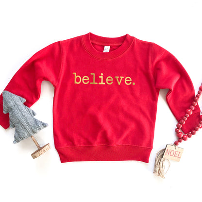 Believe Puff Print | Toddler Graphic Sweatshirt