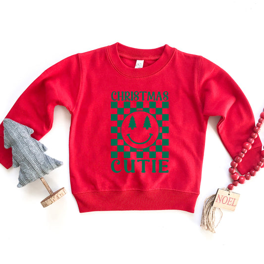 Christmas Cutie Checkered | Youth Ultra-Soft Graphic Sweatshirt