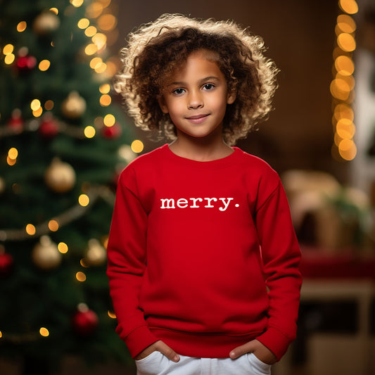 Merry Puff Print | Youth Graphic Sweatshirt