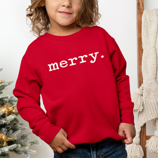 Merry Puff Print | Toddler Graphic Sweatshirt