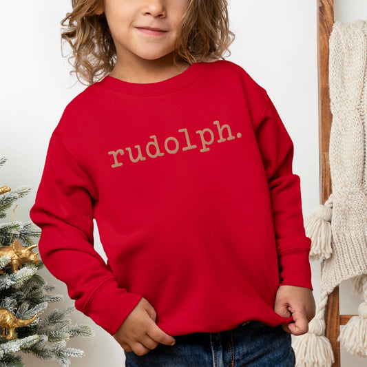 Rudolph Puff Print | Toddler Graphic Sweatshirt