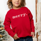 Merry Puff Print | Youth Ultra-Soft Graphic Sweatshirt