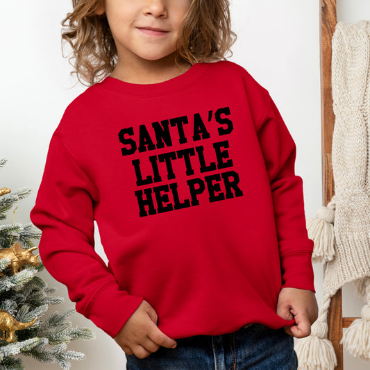 Santa's Little Helper Words | Youth Ultra-Soft Graphic Sweatshirt