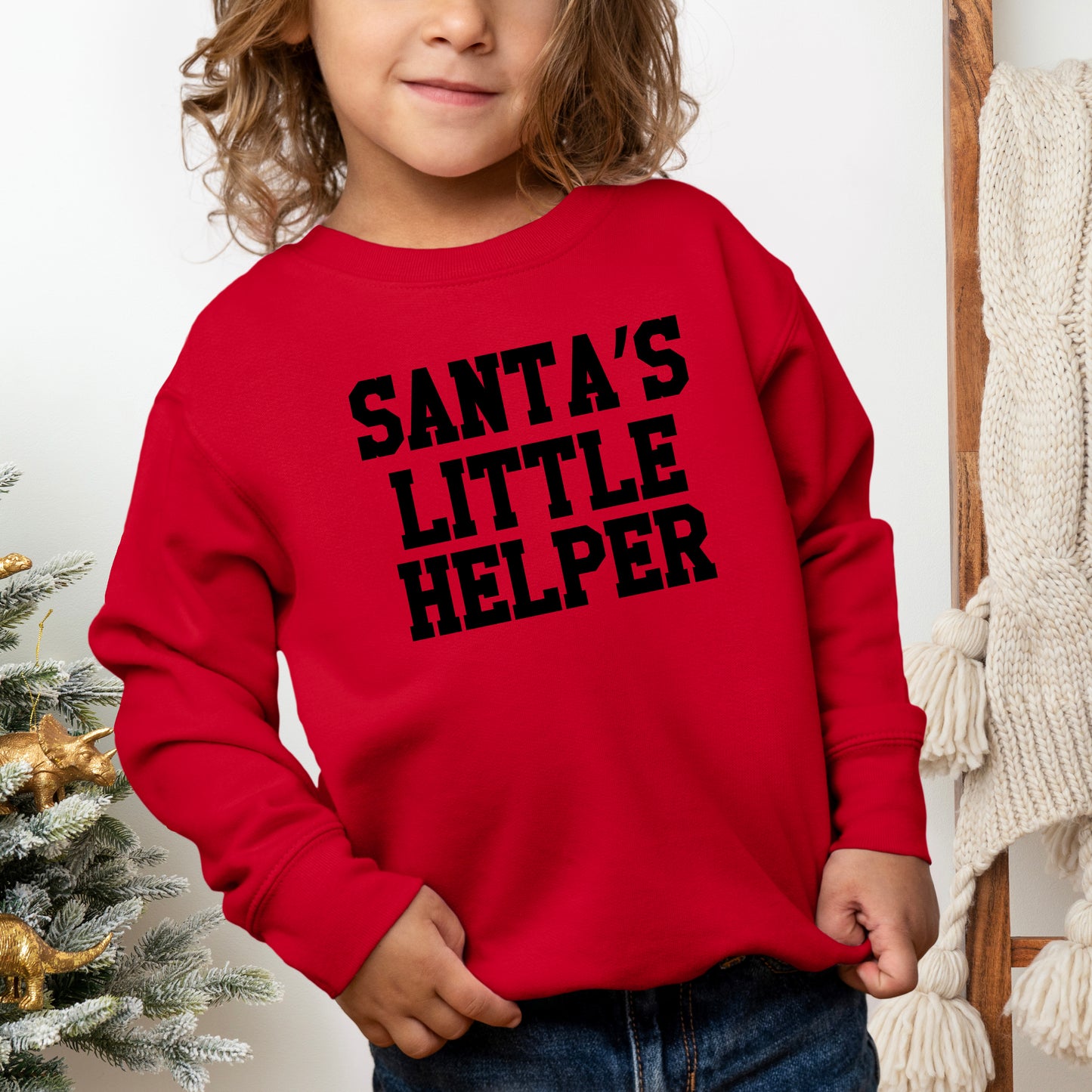 Santa's Little Helper Words | Toddler Graphic Sweatshirt