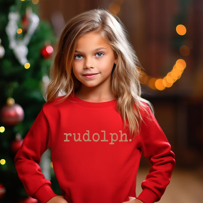 Rudolph Puff Print | Youth Graphic Sweatshirt