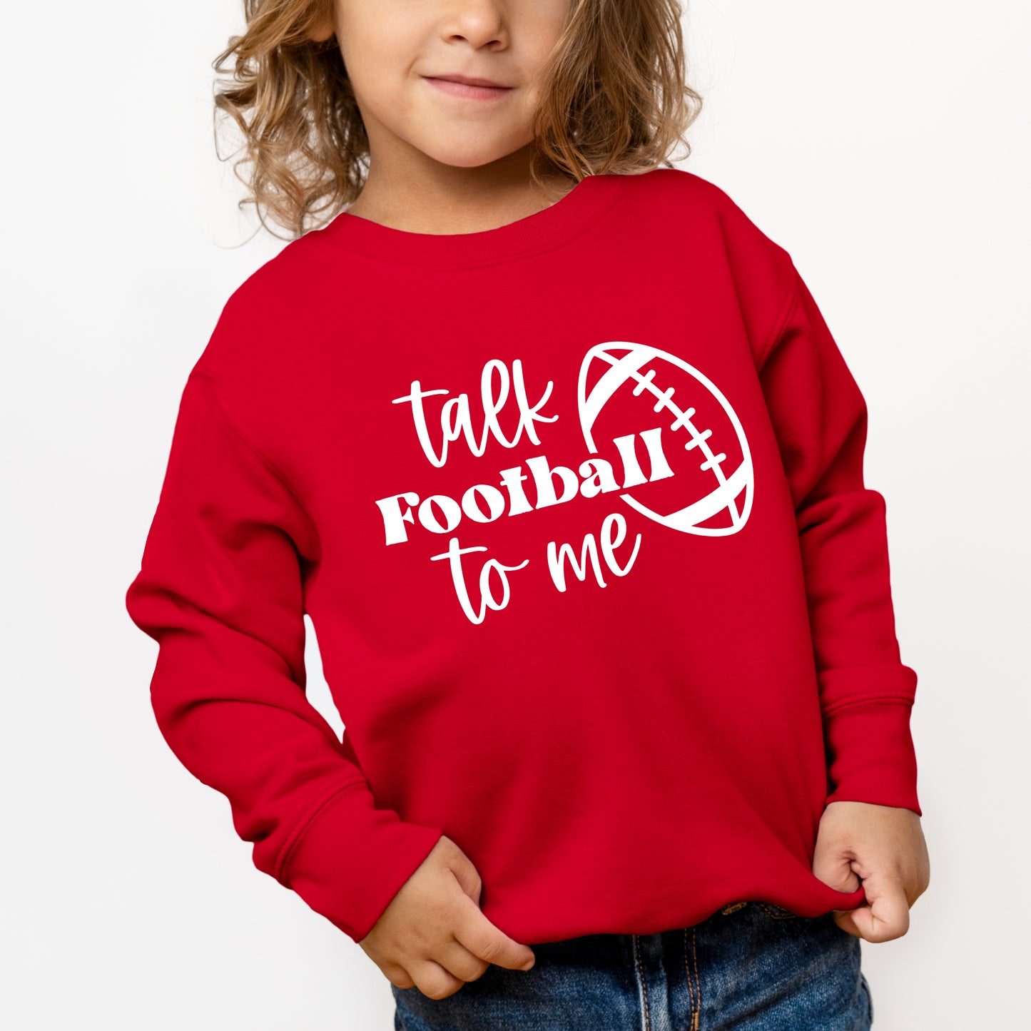 Talk Football To Me Ball | Youth Ultra-Soft Graphic Sweatshirt