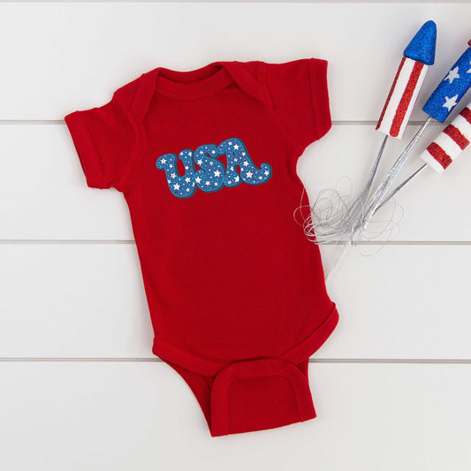 USA Bold Stars | Baby Graphic Short Sleeve Onesie