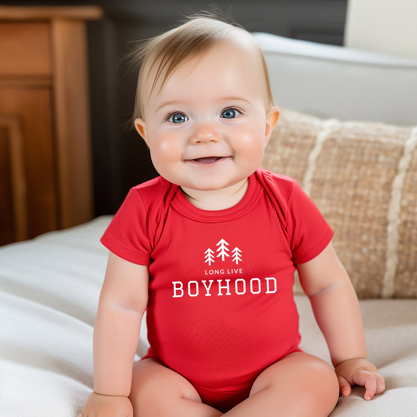 Long Live Boyhood | Baby Graphic Short Sleeve Onesie