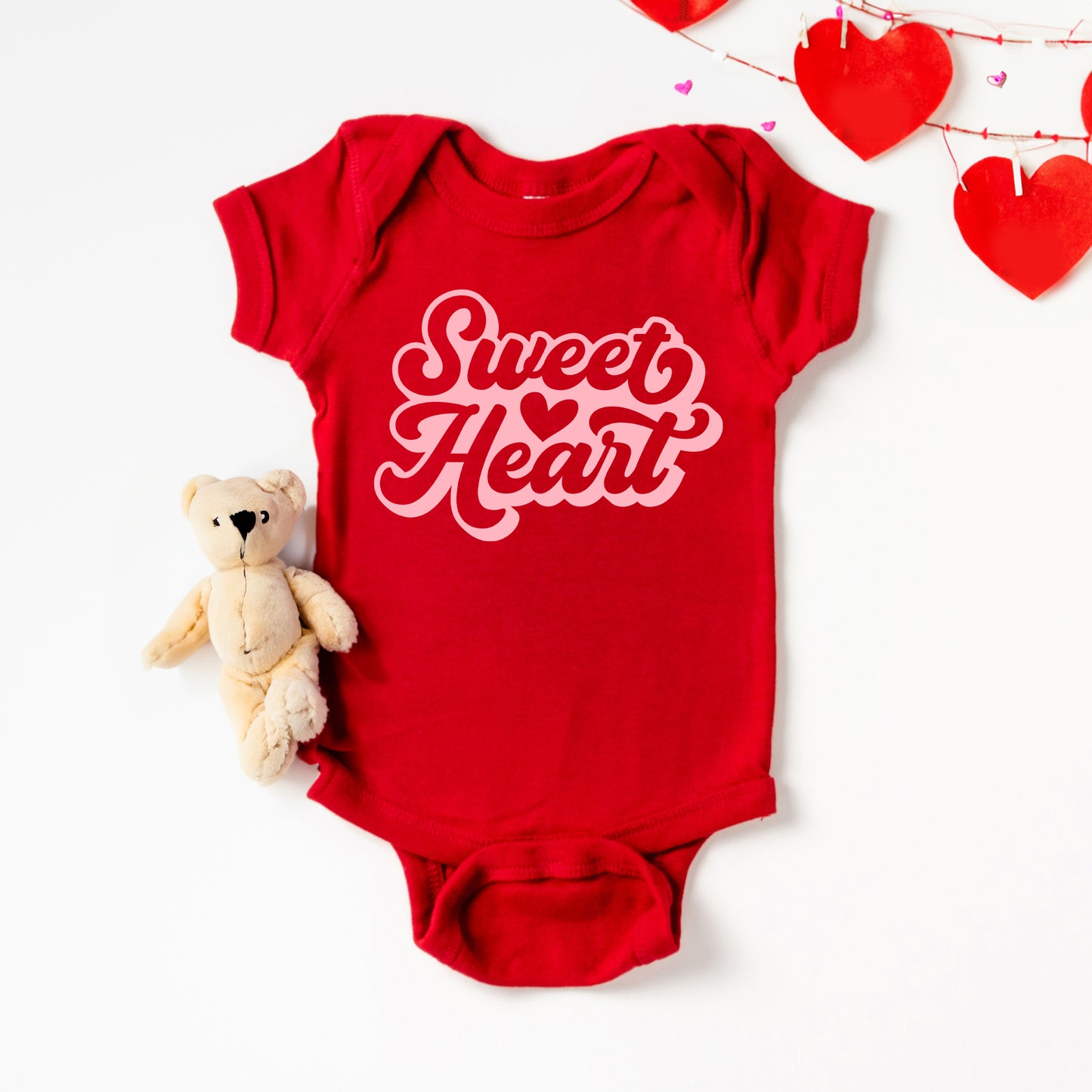 Sweet Heart With Heart | Baby Graphic Short Sleeve Onesie