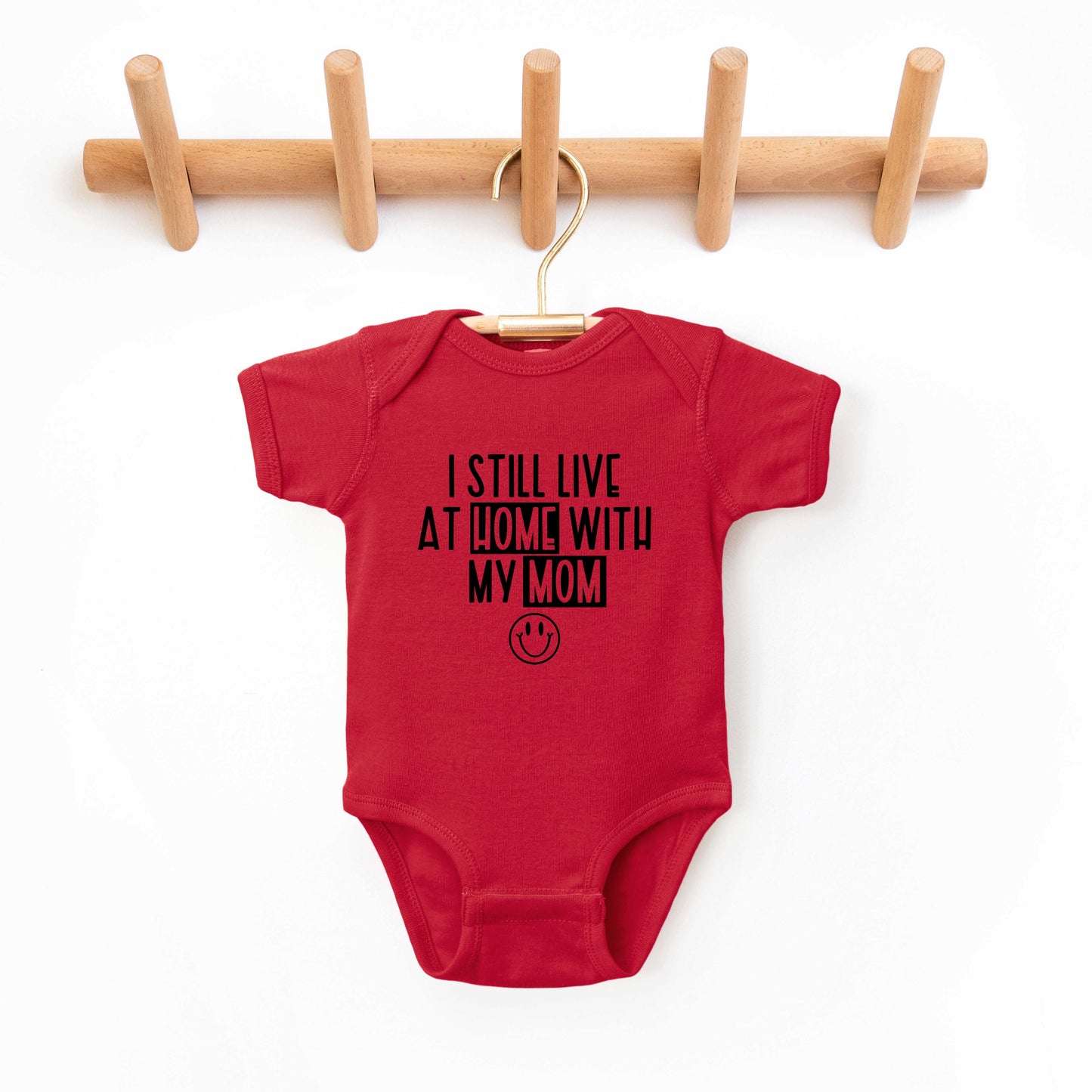 Home With My Mom | Baby Graphic Short Sleeve Onesie