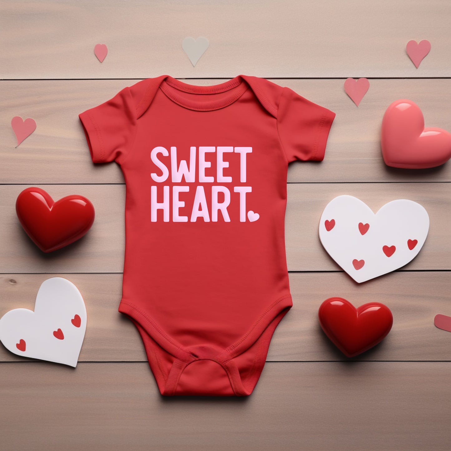 Sweetheart Puff Print | Baby Graphic Short Sleeve Onesie