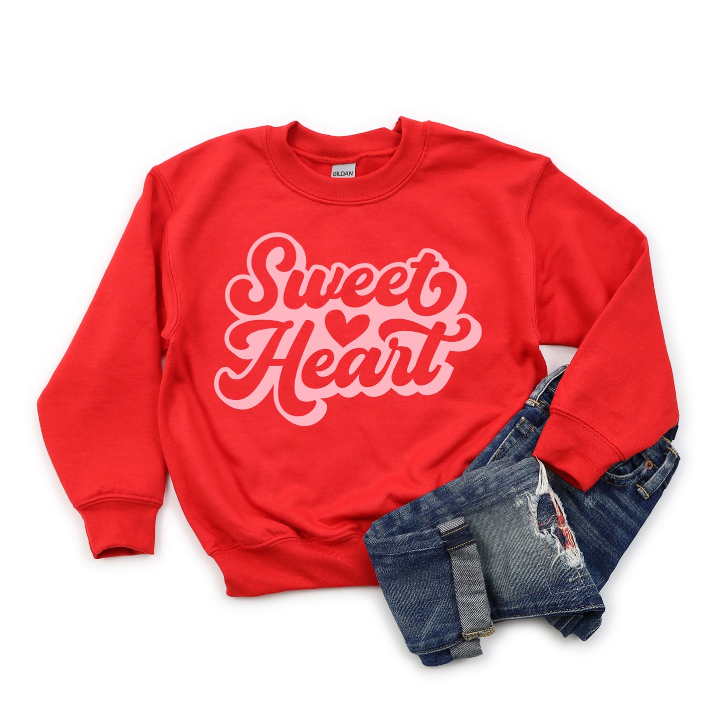 Sweet Heart With Heart | Youth Graphic Sweatshirt