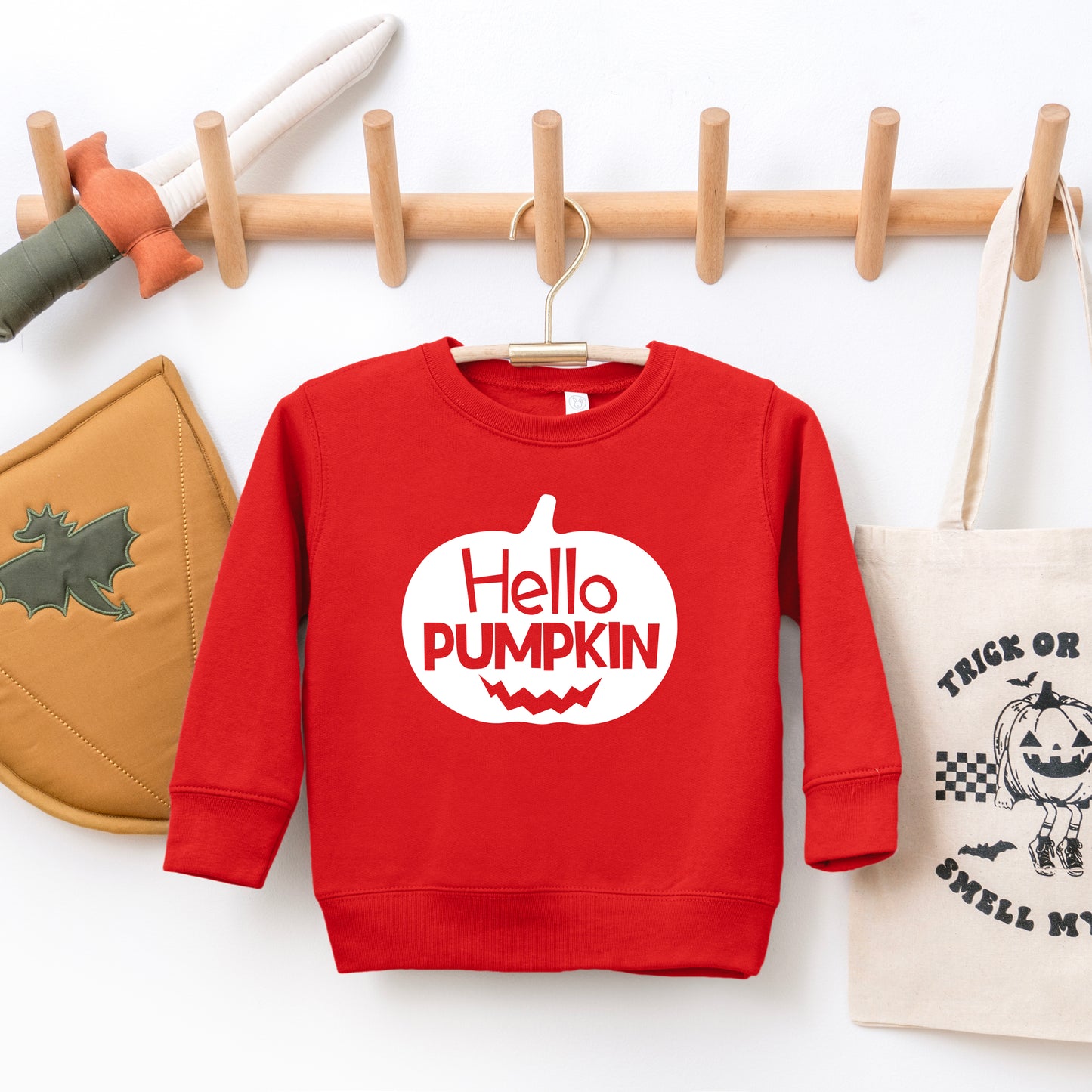 Hello Pumpkin Face | Toddler Graphic Sweatshirt