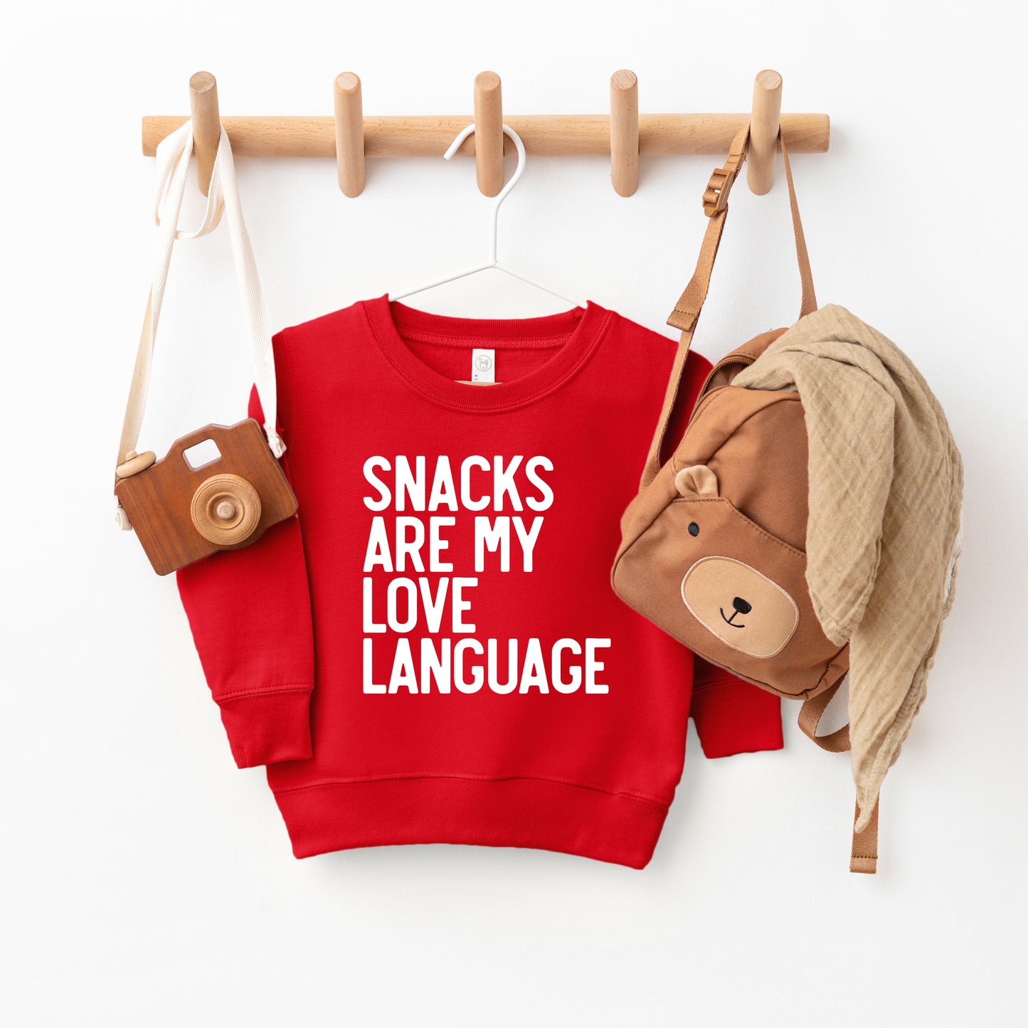 Snacks Are My Love Language | Toddler Graphic Sweatshirt