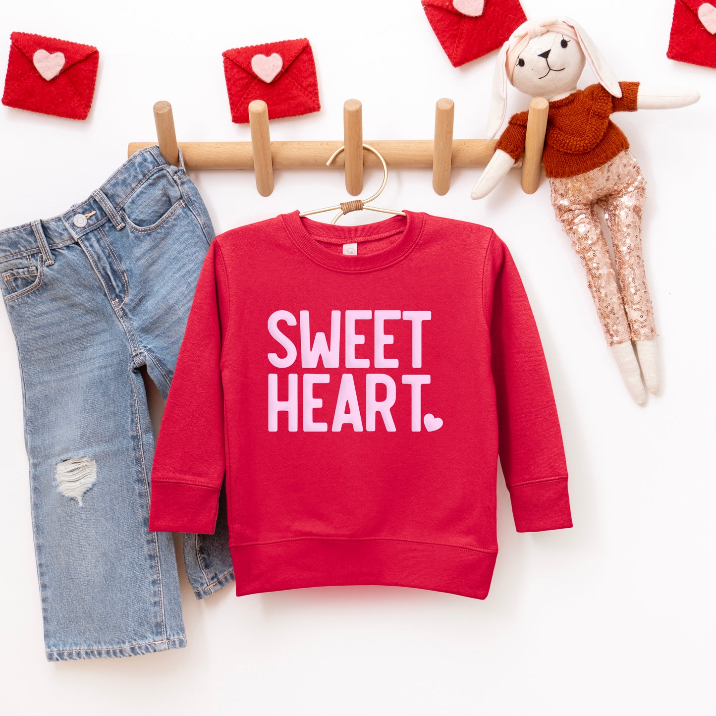 Sweetheart Puff Print | Youth Ultra-Soft Graphic Sweatshirt