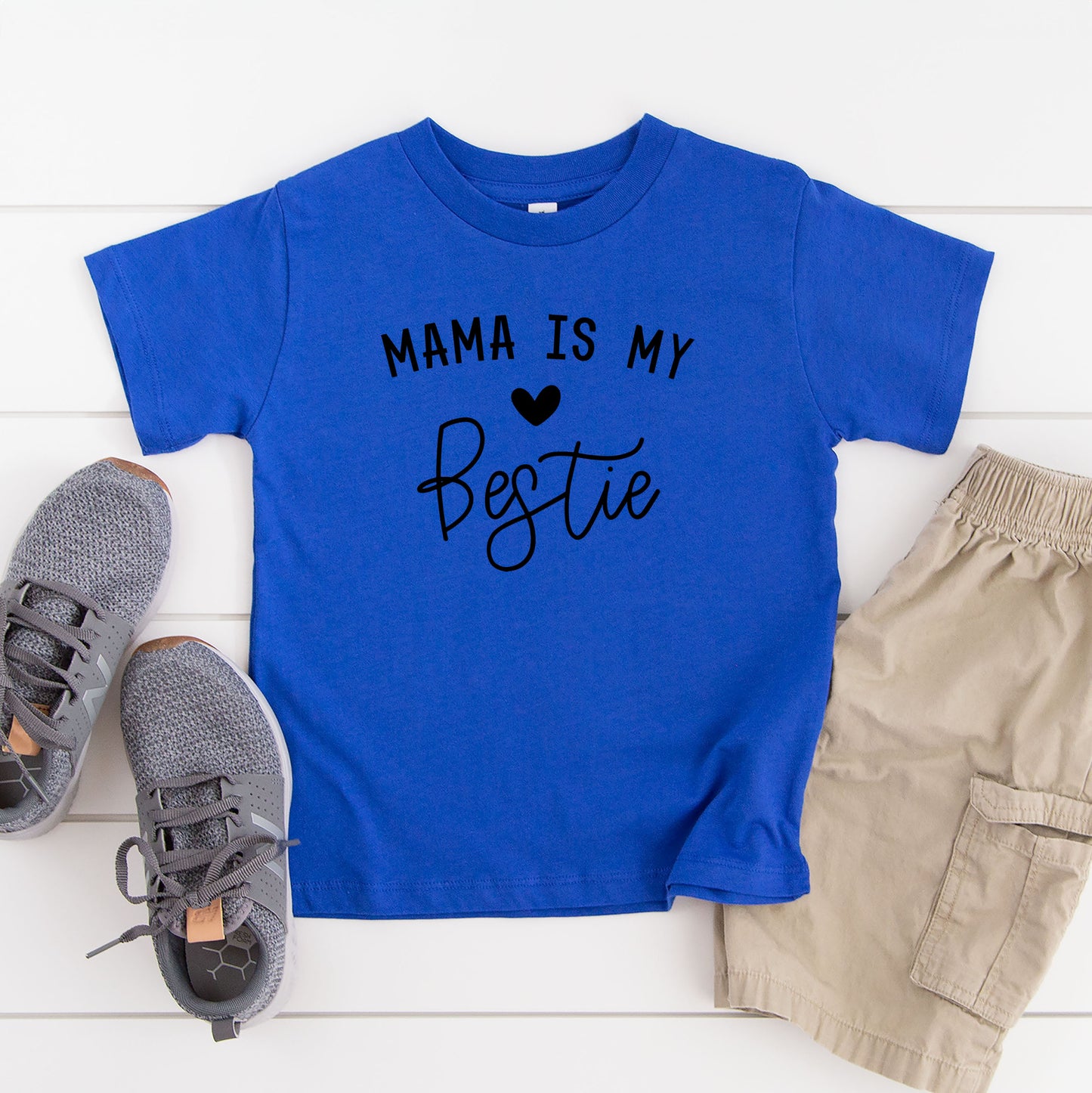 Mama Is My Bestie | Toddler Graphic Short Sleeve Tee