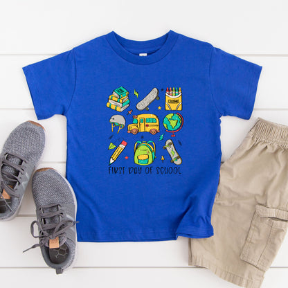 First Day Of School Chart | Toddler Graphic Short Sleeve Tee