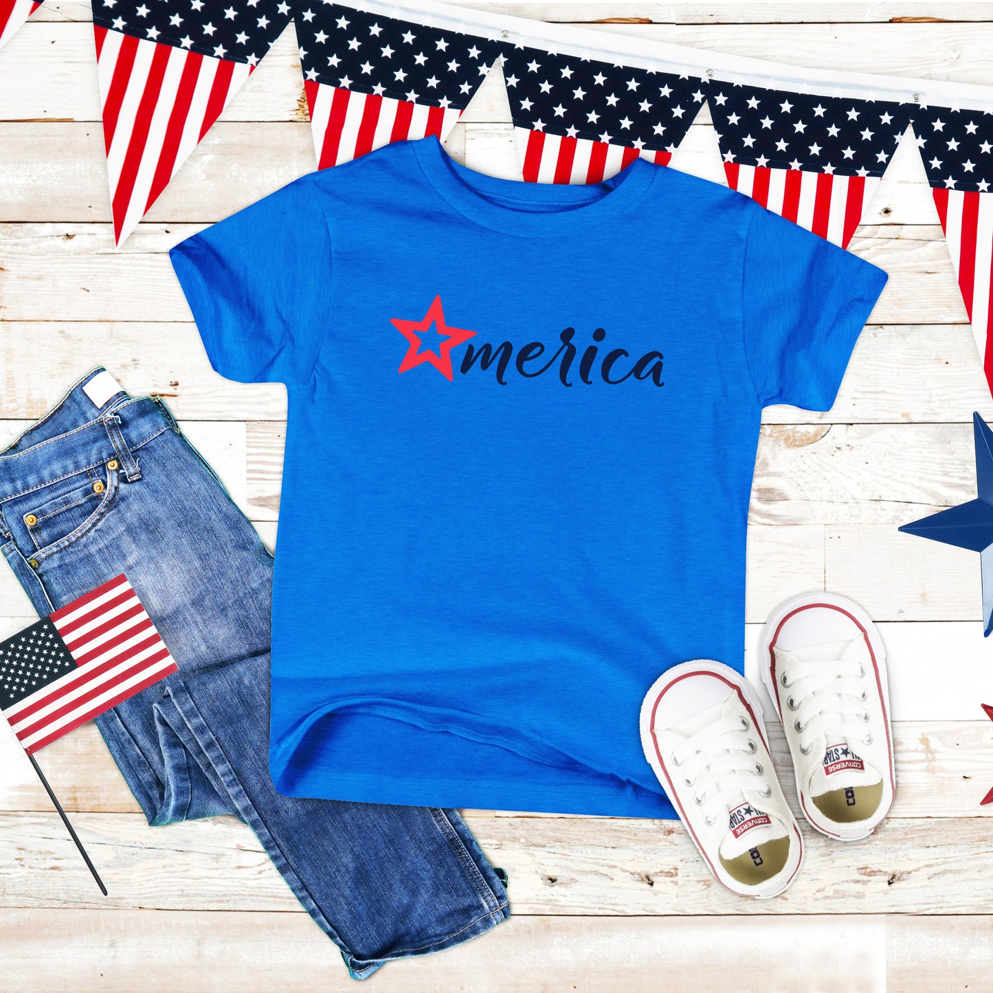 Merica Star | Toddler Graphic Short Sleeve Tee