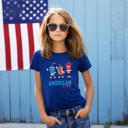 American Vibes Hot Dog | Youth Graphic Short Sleeve Tee