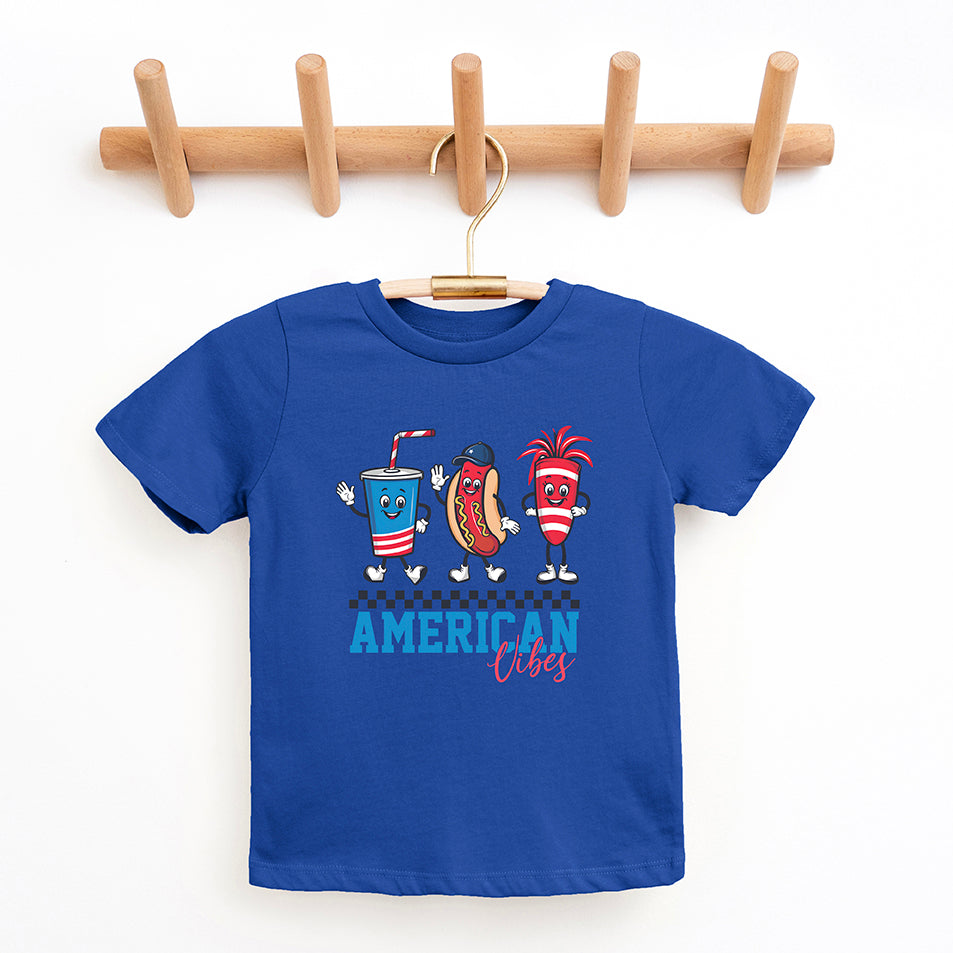 American Vibes Hot Dog | Toddler Graphic Short Sleeve Tee