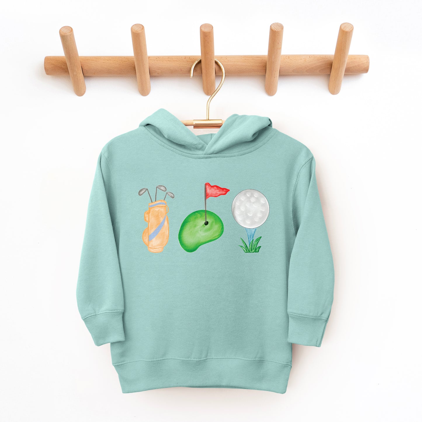 Golf Icons Watercolor | Toddler Graphic Hoodie